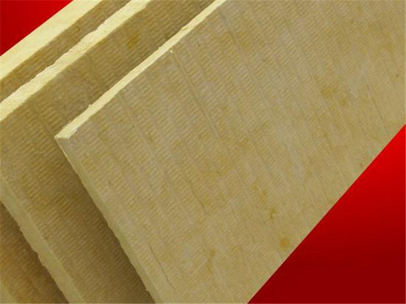 High density exterior wall rock wool board for thin-coat render system