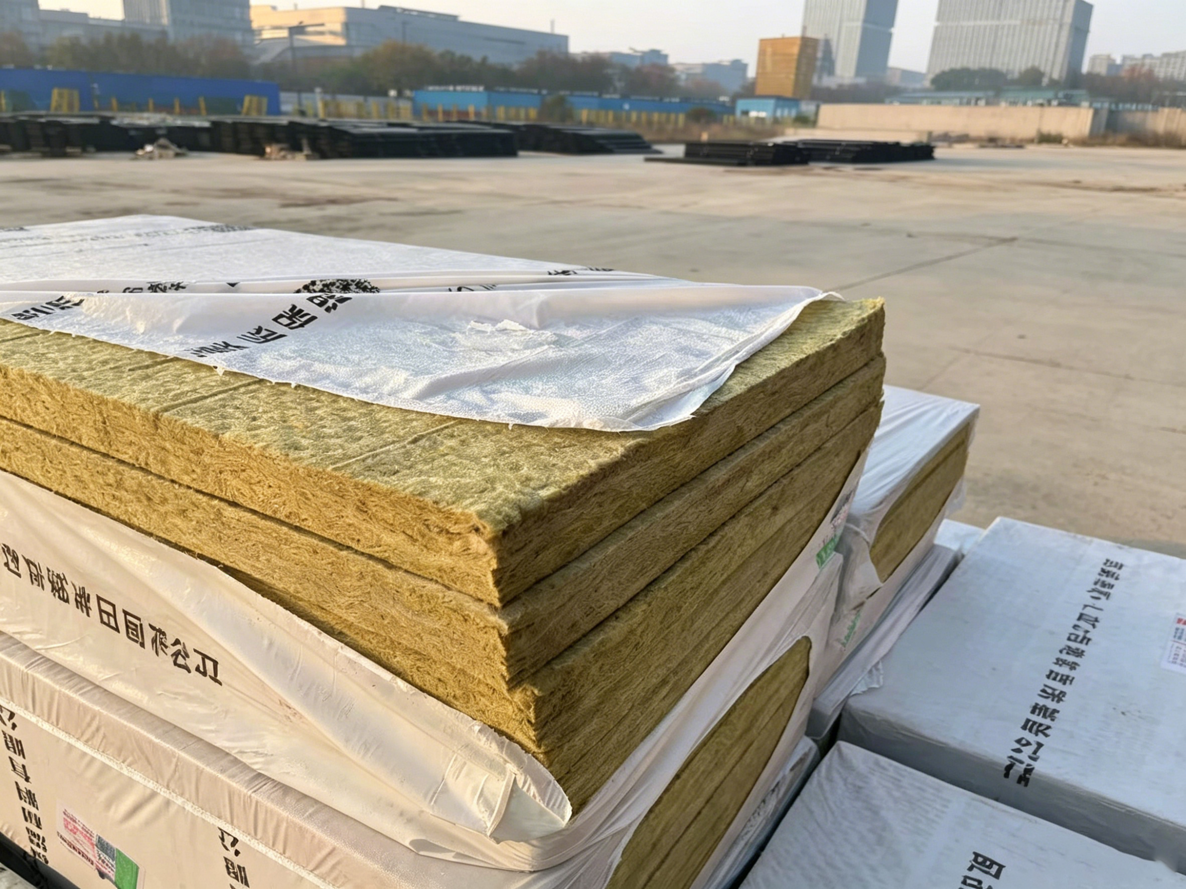 Water repellent rock wool slab ≥98% hydrophobic rate for exterior wall projects