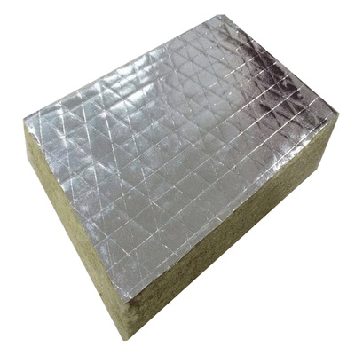 High efficiency sound absorbing foil-faced rock wool board for machine rooms, parking garages and commercial buildings