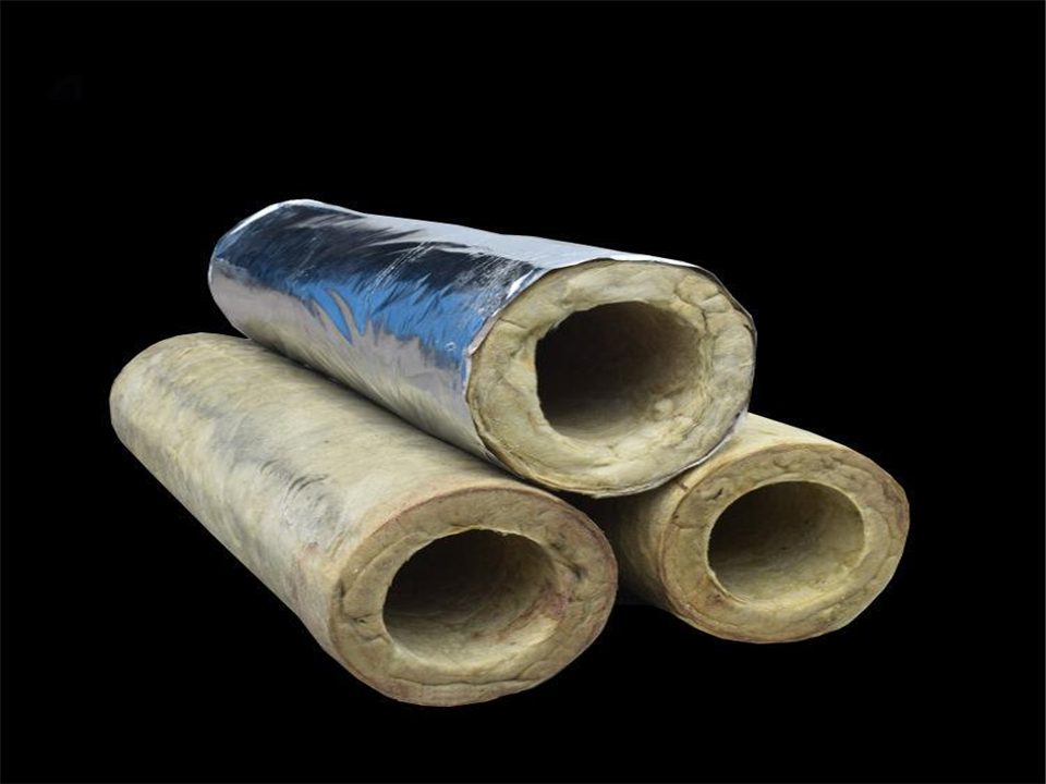 Foil-faced rock wool pipe sections based on A1 non-combustible basalt rock wool core