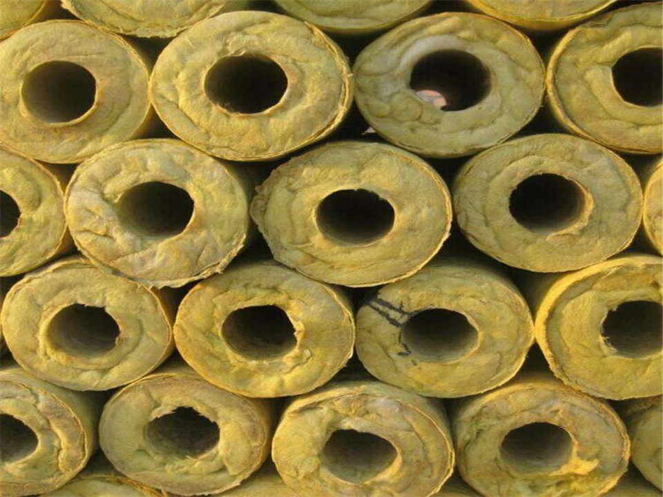 Foil-faced rock wool pipe sections block vapour ingress and prevent condensation on pipework