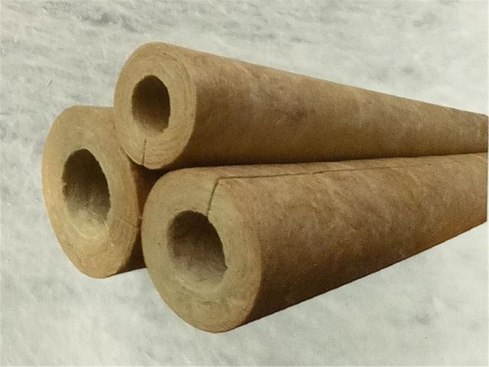 A1 non-combustible stone wool pipe sections for boiler room and power plant pipework