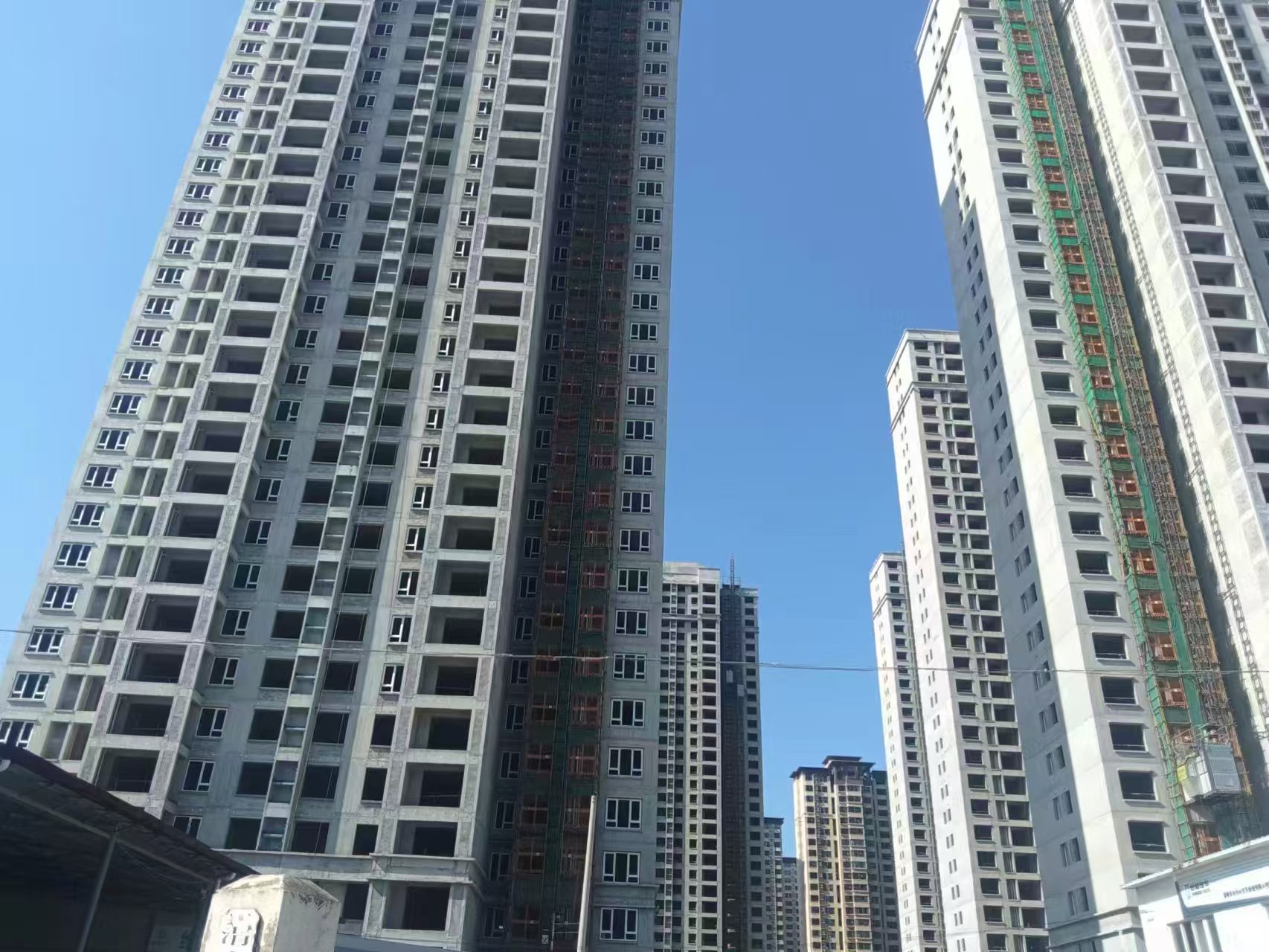 rock wool board construction site of Beijing Luming Garden project