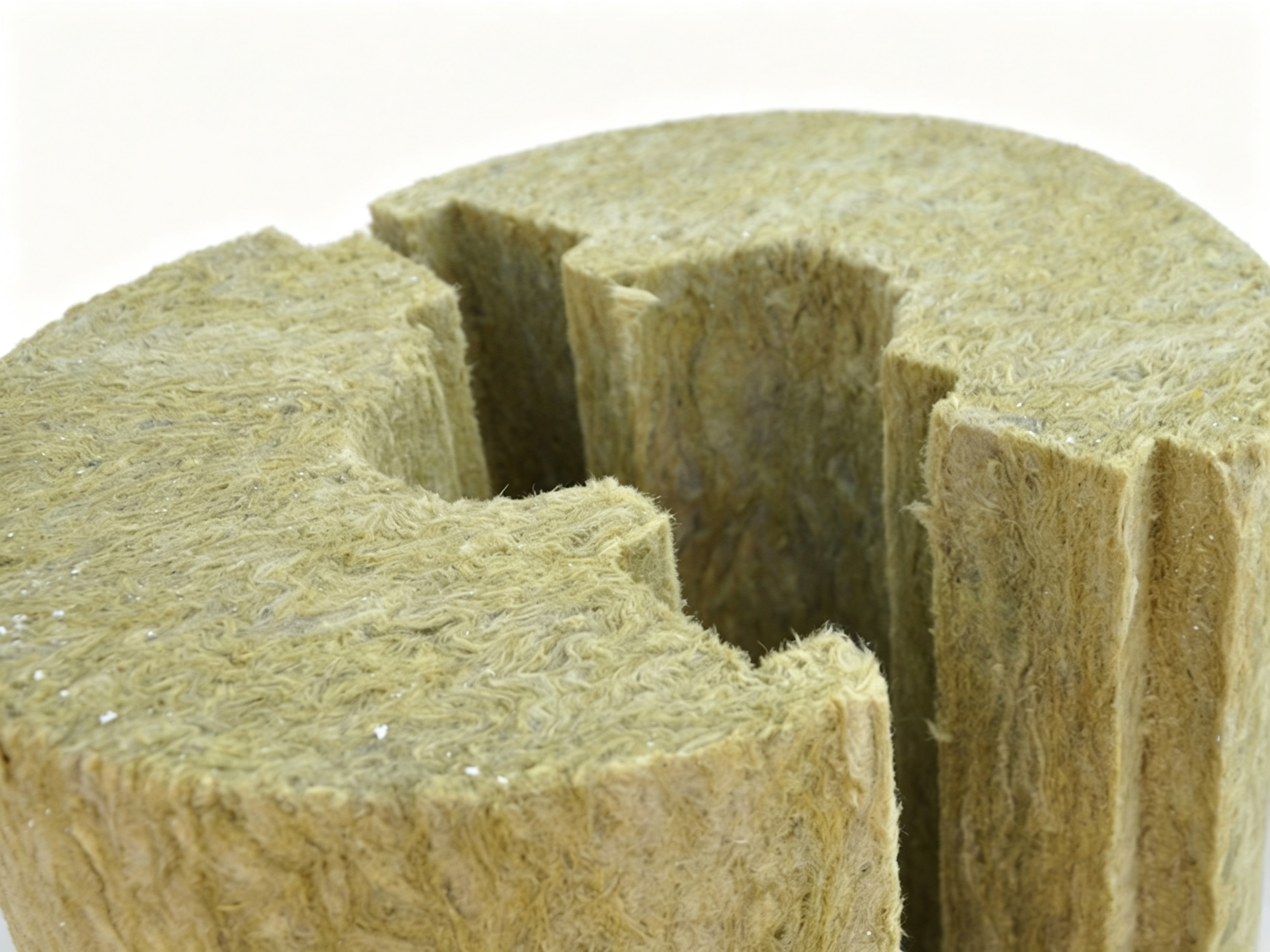 Pre-slit Tongue-and-Groove Water-repellent Stone Wool Pipe Sections